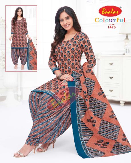 Baalar Colourful Vol-14 Cotton Designer Exclusive Patiyala Dress Material